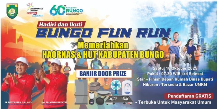 Semarak HUT ke-60, Pemkab Bungo Gelar Bungo Fun Run