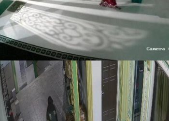 Pria Berkerudung Gasak Kotak Amal di Kota Jambi, Aksi Pelaku Terekam CCTV