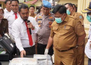 Pj Sekda Saksikan Pemusnahan BB Narkoba Jenis Sabu
