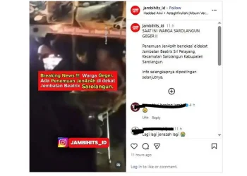 Warga Sarolangun Geger Temukan Mayat di Jembatan Beatrix