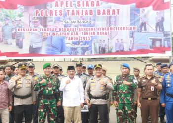 Bupati Tanjab Barat Hadiri Apel Kesiapan Tanggap Darurat Bencana Hidrometeorologi