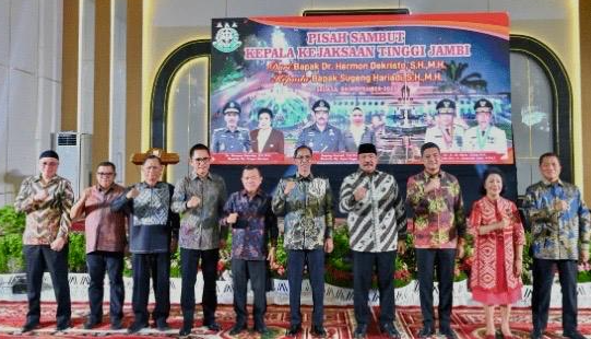 Kapolda Jambi Hadiri Pisah Sambut Kepala Kejaksaan Tinggi Negeri Jambi
