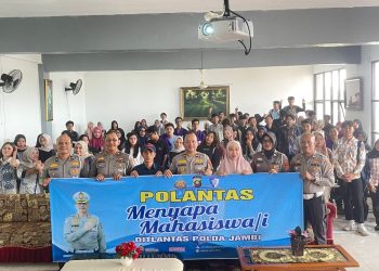 Ditlantas Polda Jambi Gelar “Police Go to Campus”, Ajak Mahasiswa Universitas Nurdin Hamzah Tertib Berlalu Lintas