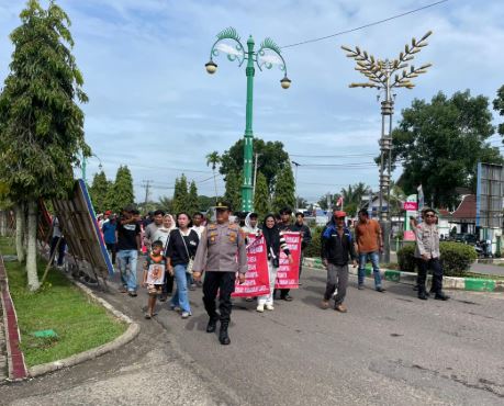 Polres Batanghari Kerahkan Personel Amankan Aksi Penyampaian Aspirasi Warga Desa Benteng Rendah