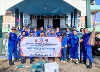 Semarakan HUT ke-75, Ditpolairud Polda Jambi Gelar Bhakti Sosial di Masjid, Gereja, dan Pura