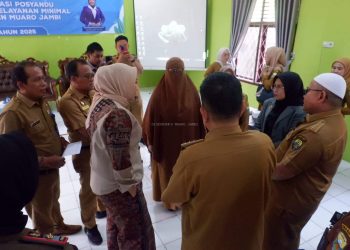 Ketua TP Posyandu Kabupaten Muaro Jambi, Ny Ririn Novianti, SE, Secara Resmi Membuka Sosialisasi Posyandu 6 SPM (Standar Pelayanan Minimal)