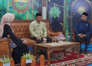 Sekretaris Daerah Kabupaten Muaro Jambi, H. Budhi Hartono, S.Sos, MT Berdialog Bersama TVRI di Kawasan Arena MTQ Kabupaten Muaro Jambi