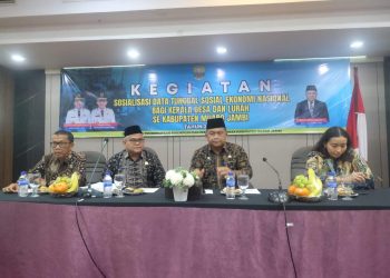 Sosialisasi Data Tunggal Sosial Ekonomi Nasional (DTSEN) Bagi Kepala Desa Dan Lurah Se-kabupaten Muaro Jambi