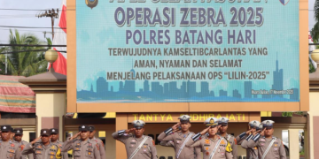 Polres Batanghari Gelar Apel Operasi Zebra 2025 Demi Wujudkan Kamseltibcarlantas Aman dan Nyaman Jelang Ops Lilin 2025