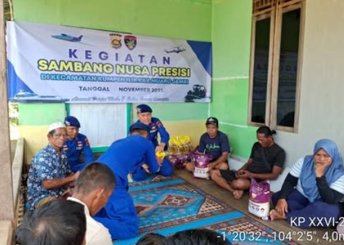 Ditpolairud Polda Jambi Gelar Sambang Nusa Presisi di Desa Jebus, Muaro Jambi