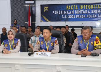 Wujudkan Rekrutmen BETAH, Polresta Jambi Gelar Penandatanganan Pakta Integritas Bintara Brimob T.A 2026
