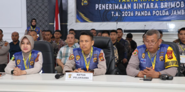 Wujudkan Rekrutmen BETAH, Polresta Jambi Gelar Penandatanganan Pakta Integritas Bintara Brimob T.A 2026