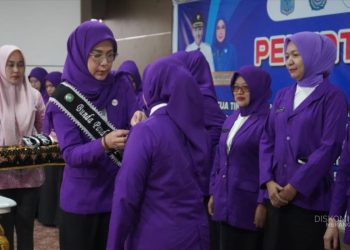 Lavita Syukur Lantik 12 Ketua TP PKK, Bunda PAUD dan Ketua TP Pembina Posyandu Tingkat Kecamatan