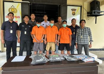 Tiga Pelaku Spesialis Curanmor di Jaluko Dibekuk Satreskrim Polres Muaro Jambi, 8 Motor Curian Turut Diamankan