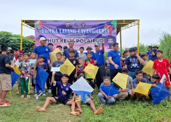 Lomba Layang-Layang Ceria Ditpolairud Polda Jambi Semarakkan Tepian Sungai Batanghari