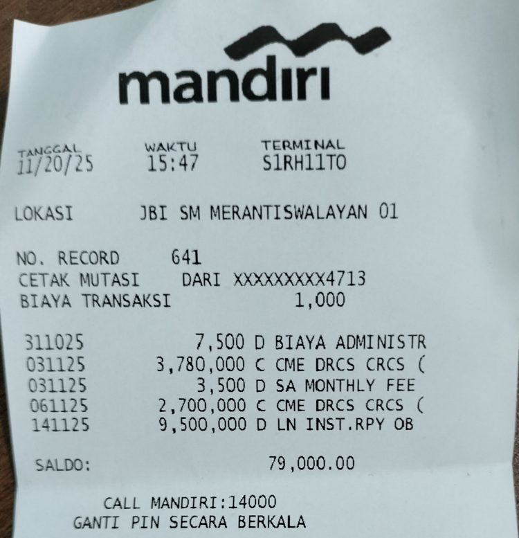 Diduga Bank Mandiri Curi Uang Dari Rekening Nasabah