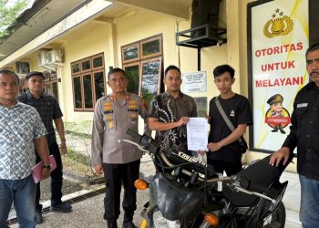Kapolres Muaro Jambi Serahkan Kembali Motor Hasil Curian Kepada Pemiliknya