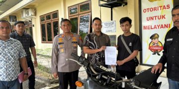 Kapolres Muaro Jambi Serahkan Kembali Motor Hasil Curian Kepada Pemiliknya