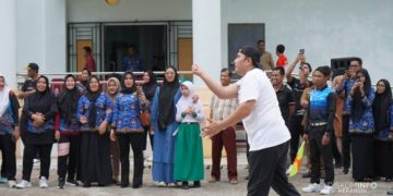 Bupati H M Syukur Buka Turnamen Volly HUT ke-76 Merangin