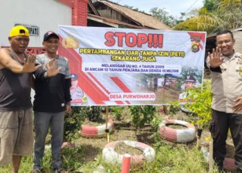 Polsek Rimbo Bujang Sosialisasikan Larangan Penambangan Emas Tanpa Izin (PETI) di Desa Purwoharjo