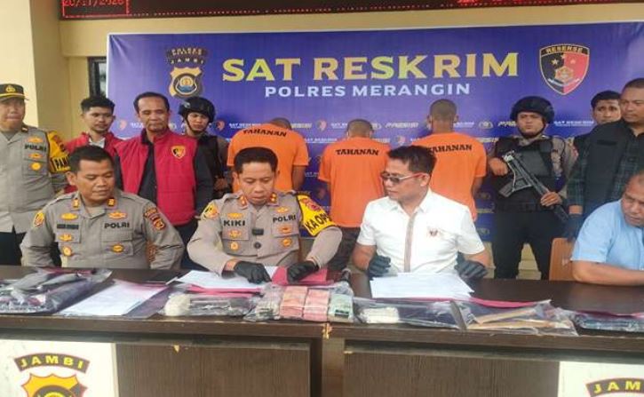 Polres Merangin Tangkap Tiga Pelaku Perampokan Brutal di Gading Jaya