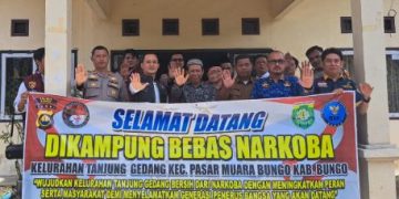 Polres Bungo Gelar Rakor Pembentukan Kampung Bebas Narkoba di Tanjung Gedang