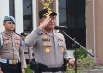 Polres Tanjab Barat Gelar Apel Kesiapsiagaan dan Simulasi Tanggap Darurat Bencana Hidrometeorologi