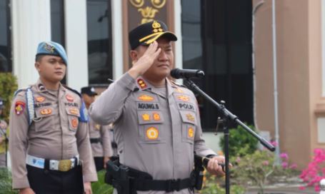 Polres Tanjab Barat Gelar Apel Kesiapsiagaan dan Simulasi Tanggap Darurat Bencana Hidrometeorologi