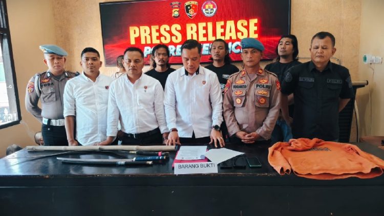 Satreskrim Polres Kerinci Amankan 6 Pelaku Pengeroyokan Bersajam di Kerinci