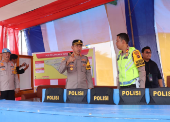 Kapolres Merangin Tinjau Kesiapan Pos Pengamanan dan Pos Pelayanan Operasi Lilin Siginjai 2025