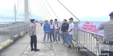 Satgas KRYD Ditpolairud Polda Jambi Berikan Himbauan Keselamatan Kepada Masyarakat diseputaran Gentala arasy