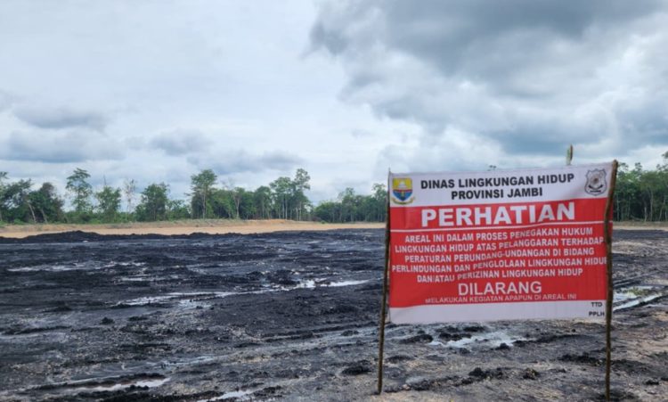 DLH Provinsi Jambi Tutup Stockpile Batu Bara di Desa Tenam