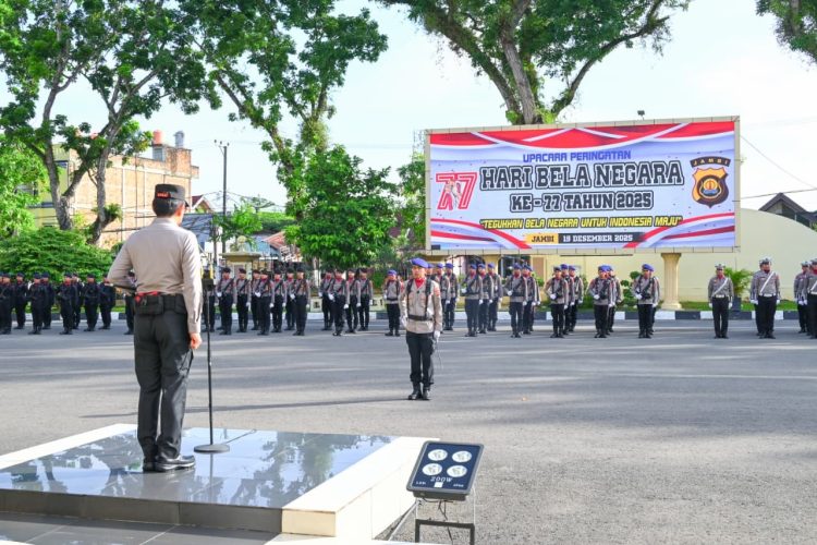 Polda Jambi Gelar Upacara Peringatan Hari Bela Negara ke-77 Tahun 2025, Kapolda Tekankan Semangat Persatuan dan Dedikasi Nyata