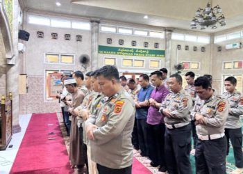 Polresta Jambi Gelar Shalat Gaib dan Binrohtal untuk Korban Bencana di Aceh, Sumut dan Sumbar