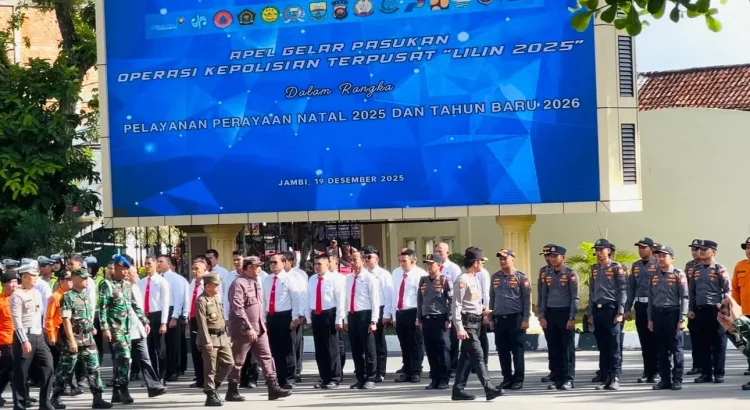 Apel Gelar Pasukan Operasi Lilin 2025, Irjen Pol Krisno: Polda Jambi Siap Jaga Keamanan dan Kenyamanan Masyarakat