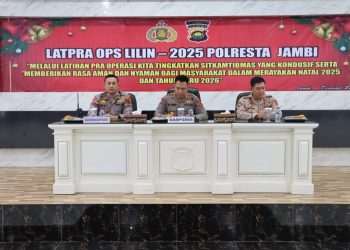 Kapolresta Jambi Pimpin Pembukaan Latpraops Lilin 2025 dan Pengamanan Tahun Baru 2026