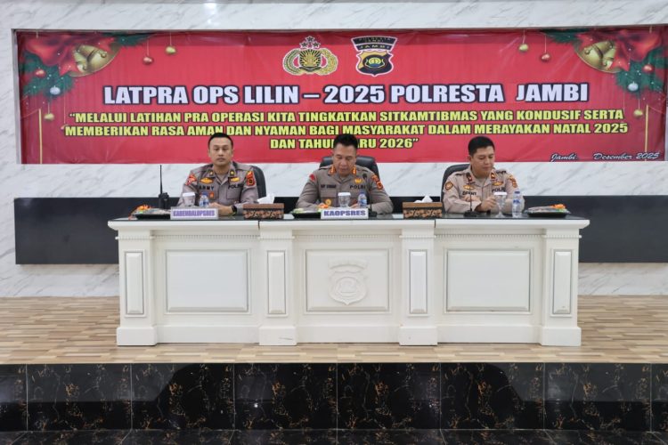Kapolresta Jambi Pimpin Pembukaan Latpraops Lilin 2025 dan Pengamanan Tahun Baru 2026