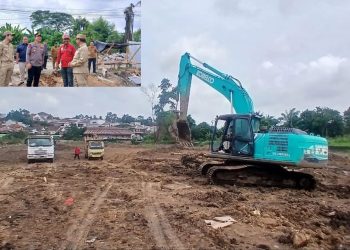 Kolam Retensi Terbesar Kota Jambi Mulai Land Clearing