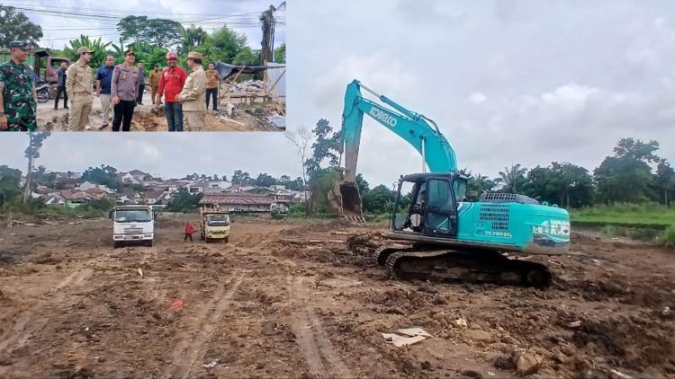Kolam Retensi Terbesar Kota Jambi Mulai Land Clearing