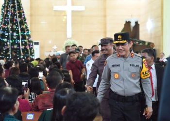Kapolda Jambi dan Forkopimda Tinjau Pengamanan Ibadah Natal di Gereja HKBP Kota Baru