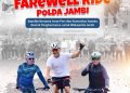 Farewell Ride Polda Jambi Bersama Insan Pers dan Komunitas Sepeda, Kapolda: Bentuk Penghormatan untuk Waka Polda