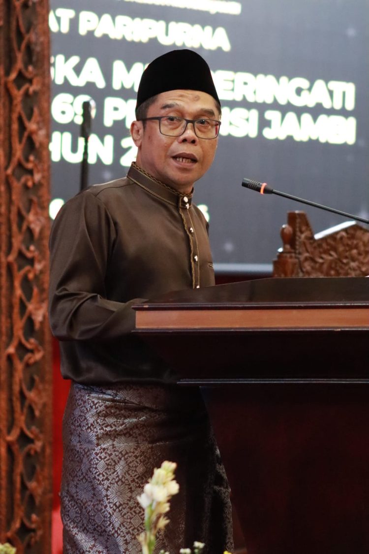 Hadiri Paripurna HUT Jambi, Jambin Dr. Hendro Dewanto, SH. M.Hum Optimis Jambi MANTAP 2029 Terwujud