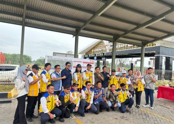 Polsek Mestong Laksanakan Pengamanan Kunjungan Kerja Wamen PUPR RI di Exit Tol Muaro Sebapo