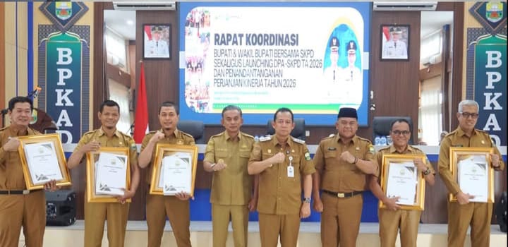 Bupati Muaro Jambi Dr. Bambang Bayu Suseno, SP, MM, M.Si Pimpin Rapat Koordinasi Bersama Seluruh Kepala Satuan Kerja Perangkat Daerah di Lingkungan Pemerintah Kabupaten Muaro Jambi