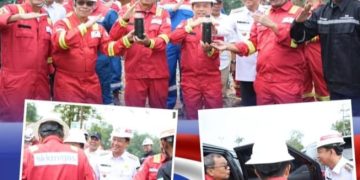 Bupati Muaro Jambi Bersama Wamen ESDM dan Gubernur Jambi Kunjungi Station Tanki Pertamina Tempino