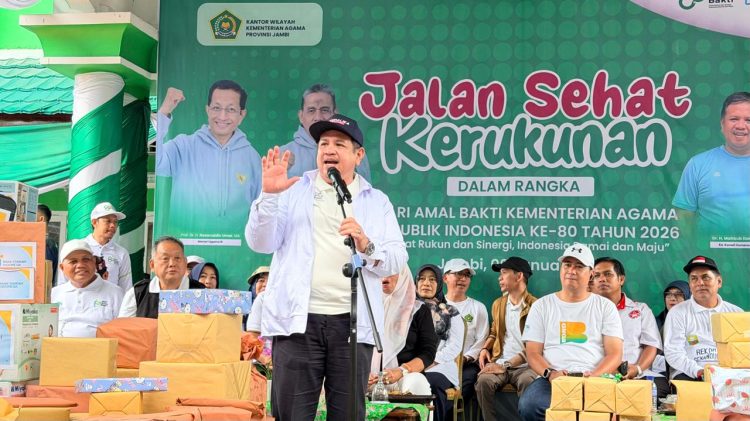 Jalan Sehat Kerukunan Meriahkan Peringatan HAB Kemenag ke-80 di Jambi