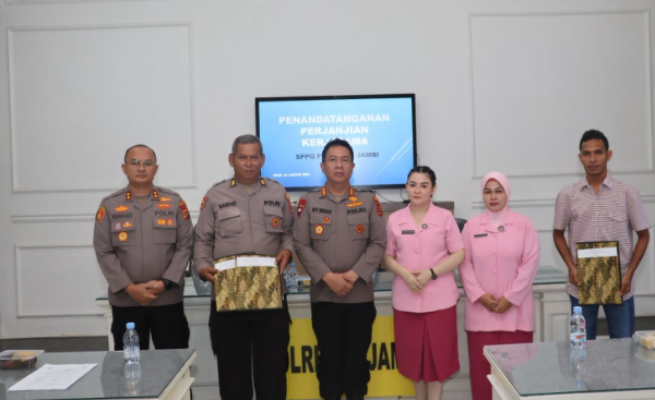 Polresta Jambi Teken PKS SPPG Polri, Dukung Program Makan Bergizi Gratis