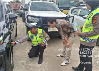 Satgas Preemtif Ops Keselamatan 2026 Gelar Ramchek Kendaraan Rental di Jambi