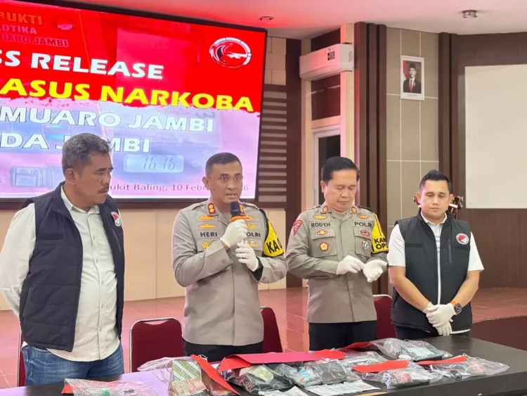 Satresnarkoba Polres Muaro Jambi Ungkap 10 Kasus Narkotika dalam Sebulan, 12 Tersangka Diamankan