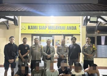 Polsek Tungkal Ulu Gulung Jaringan Narkoba di Dua Lokasi, 6 Pria dan Paket Sabu-Ekstasi Diamankan